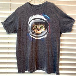Space Cat Graphic T-shirt XL
